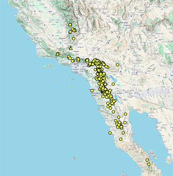 Eremocarya lepida - Distribution map - CCH2