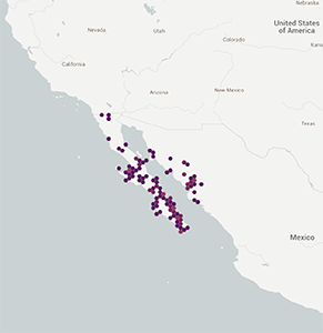 gbif distrubution map