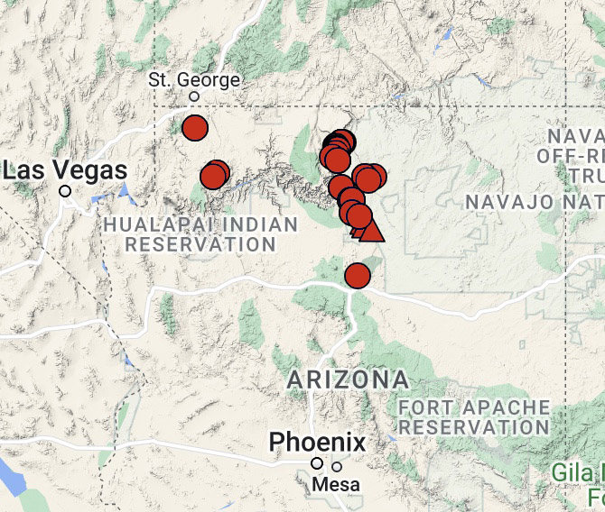 Oreocarya atwoodii distribution map 2