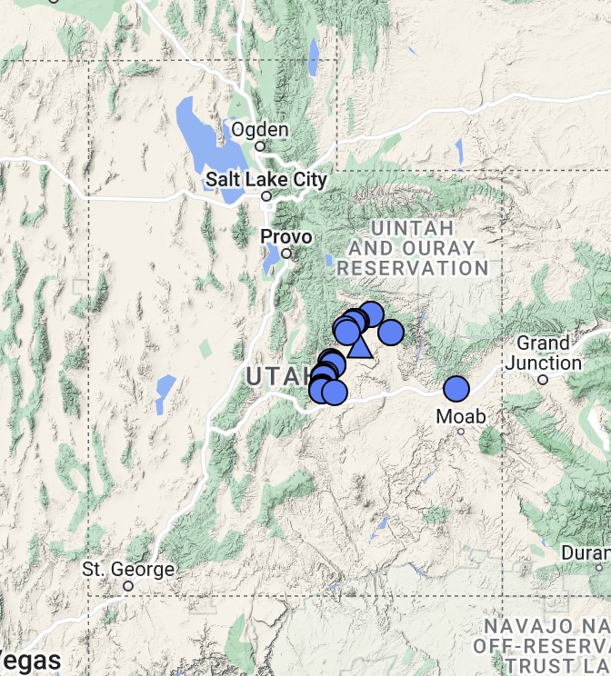 SEINet distribution map