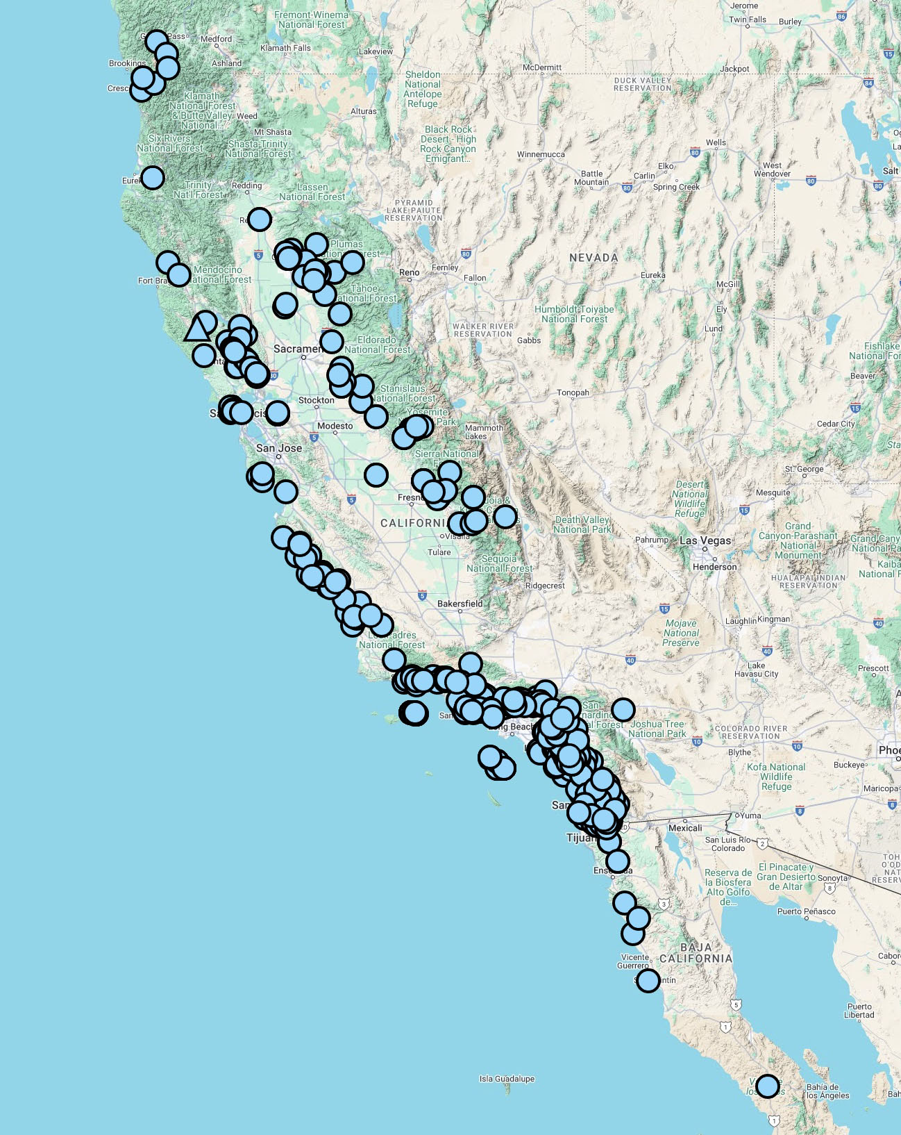 Aspidotis californica map cch2