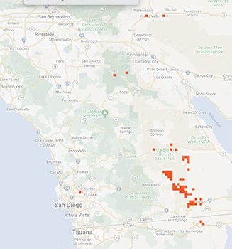 iNaturalist Map distribution