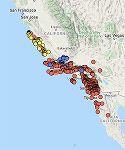 Hazardia squarrosa distribution map cch2