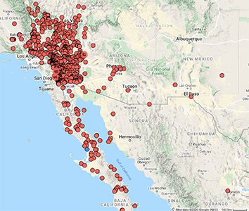 Distribution map: CCH2