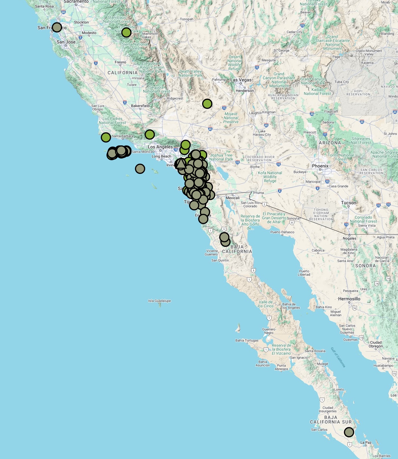 Myriopteris clevelandii map cch2