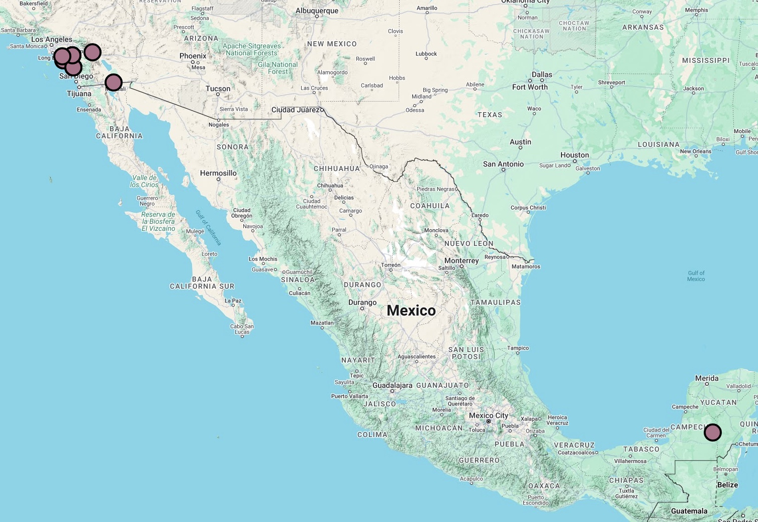 Salvinia minima distribution map cch2