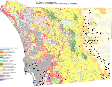 Simmondsia chinensis map: SDPA