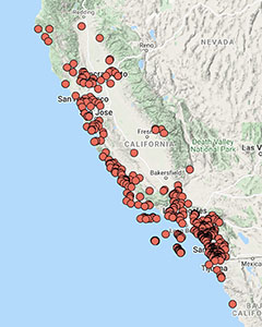 Stipa pulchra distribution map CCH2