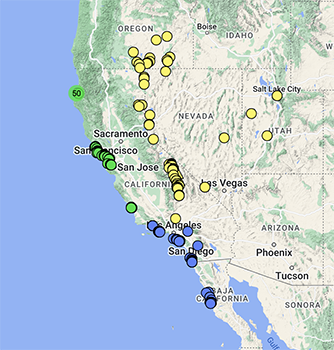 Chloropyron maritimum Distribution Map