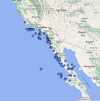 Cistanthe maritima distribution map
